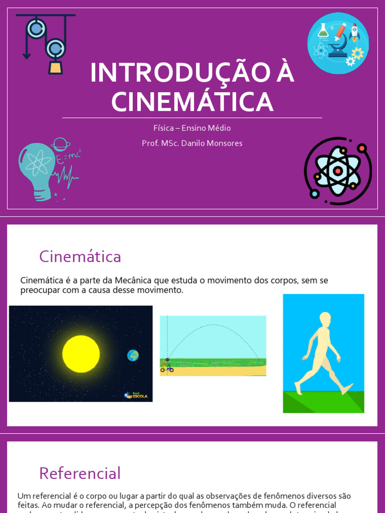 Introdução à Cinemática Física | PDF | Velocidade | Cinemática
