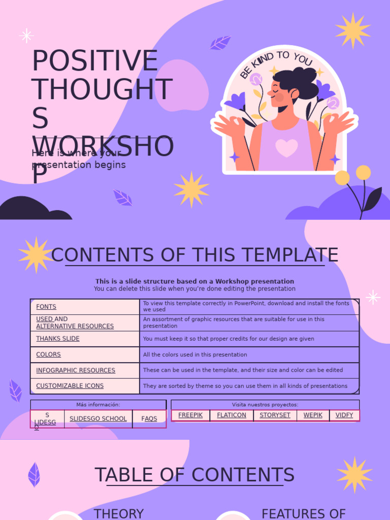 Positive Thoughts Workshop by Slidesgo | PDF | Planets | Sun