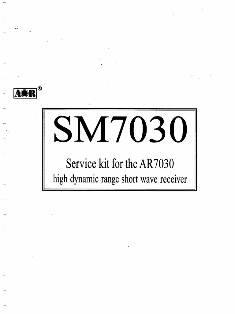 Aor ar 7030 service kit pdf