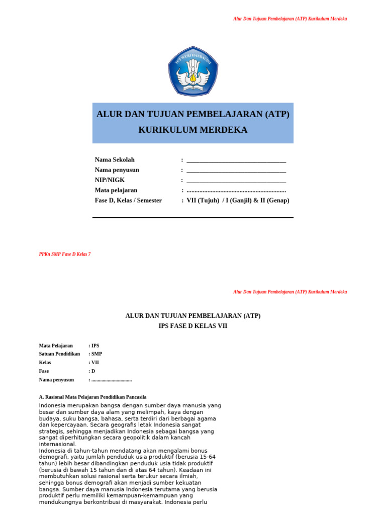 Contoh Format (ATP) | PDF