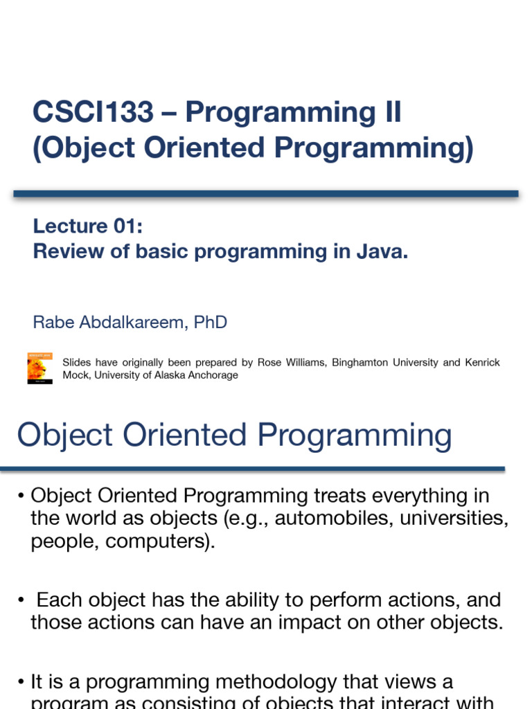 Java OOP Basics and Program Structure | PDF | Computer Program ...