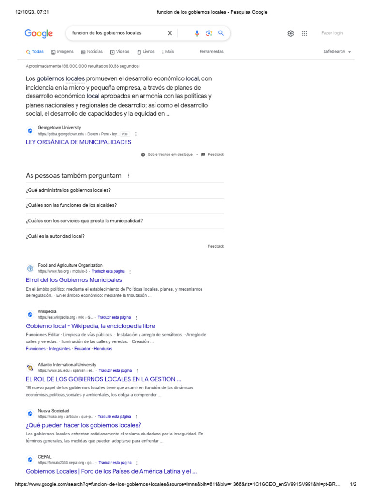 Funciones de Gobiernos Locales | PDF | Gobierno local