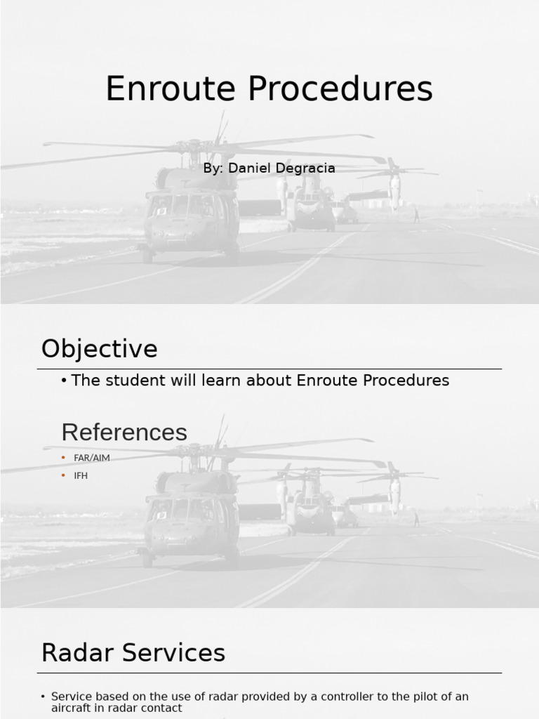 Enroute Procedures | PDF | Instrument Flight Rules | Air Traffic Control