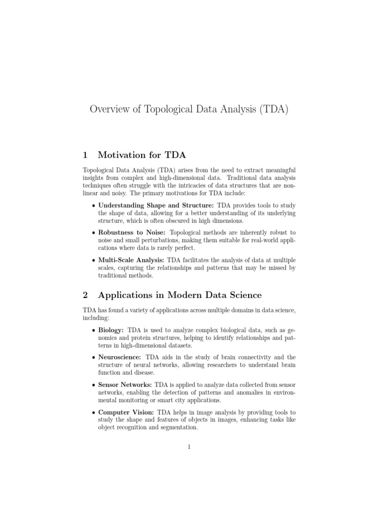 Topological Data Analysis Overview | PDF | Mathematics | Topology