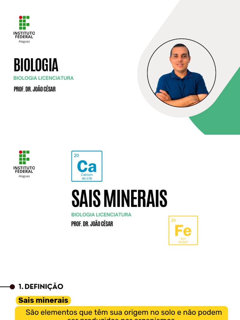 Sais Minerais: Funções e Classificação | PDF | Sal (Química) | Magnésio