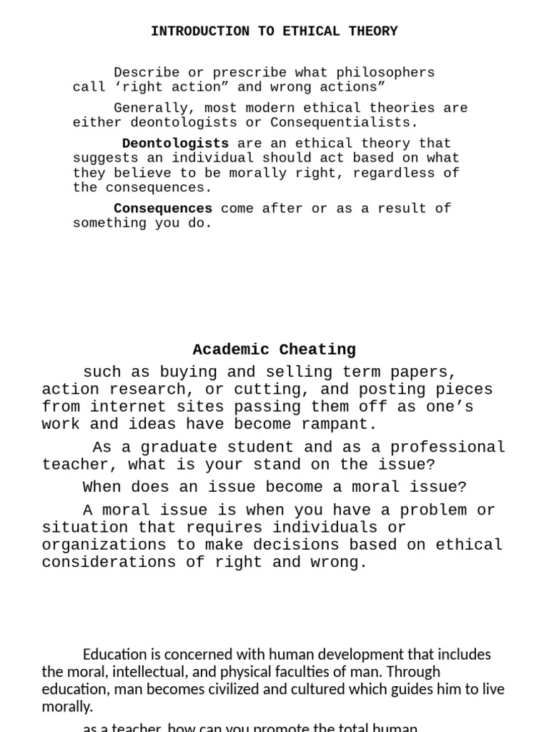 Overview of Ethical Theories and Morality | PDF | Virtue Ethics