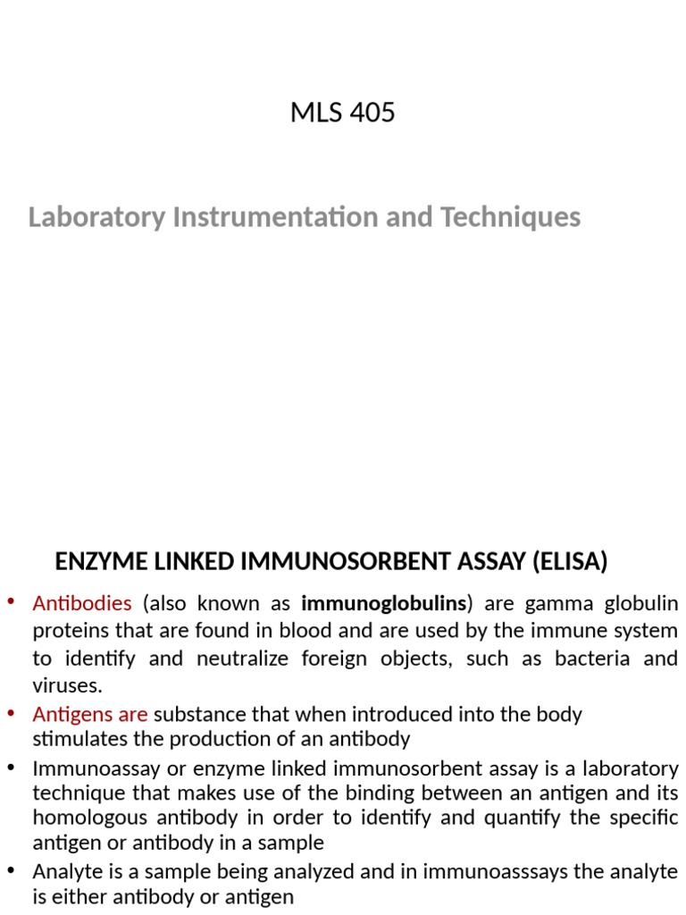 ELISA and PCR Techniques Overview | PDF | Elisa | Polymerase Chain Reaction