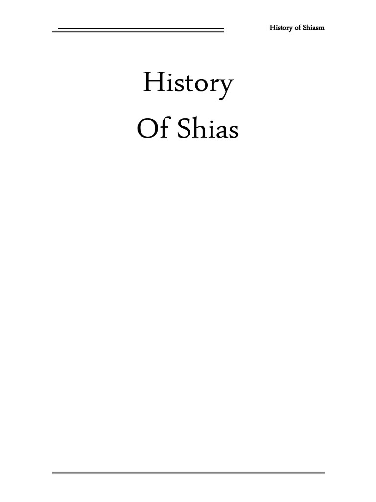 History of Shiasm | PDF | Shia Islam | Jesus In Islam