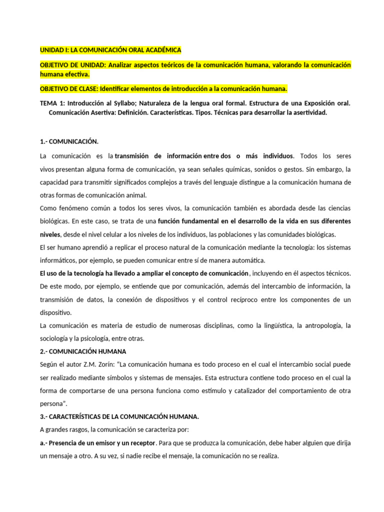 Tema 1 | PDF | Comunicación | Comunicación humana