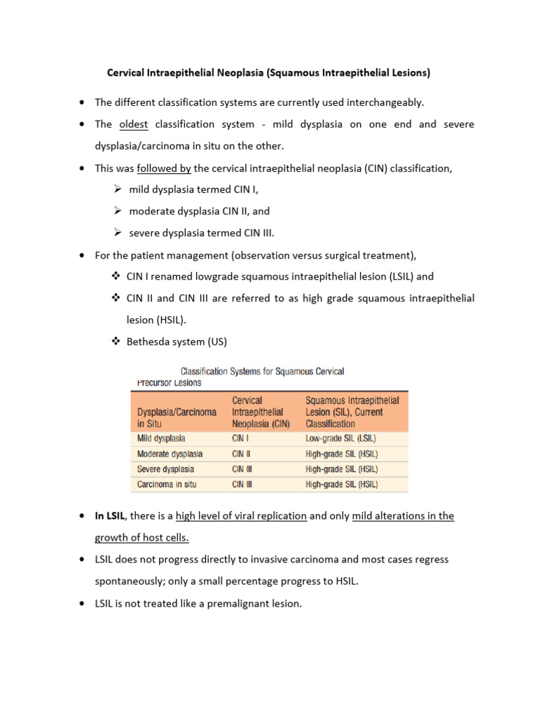 Cervical Intraepithelial Neoplasia | PDF