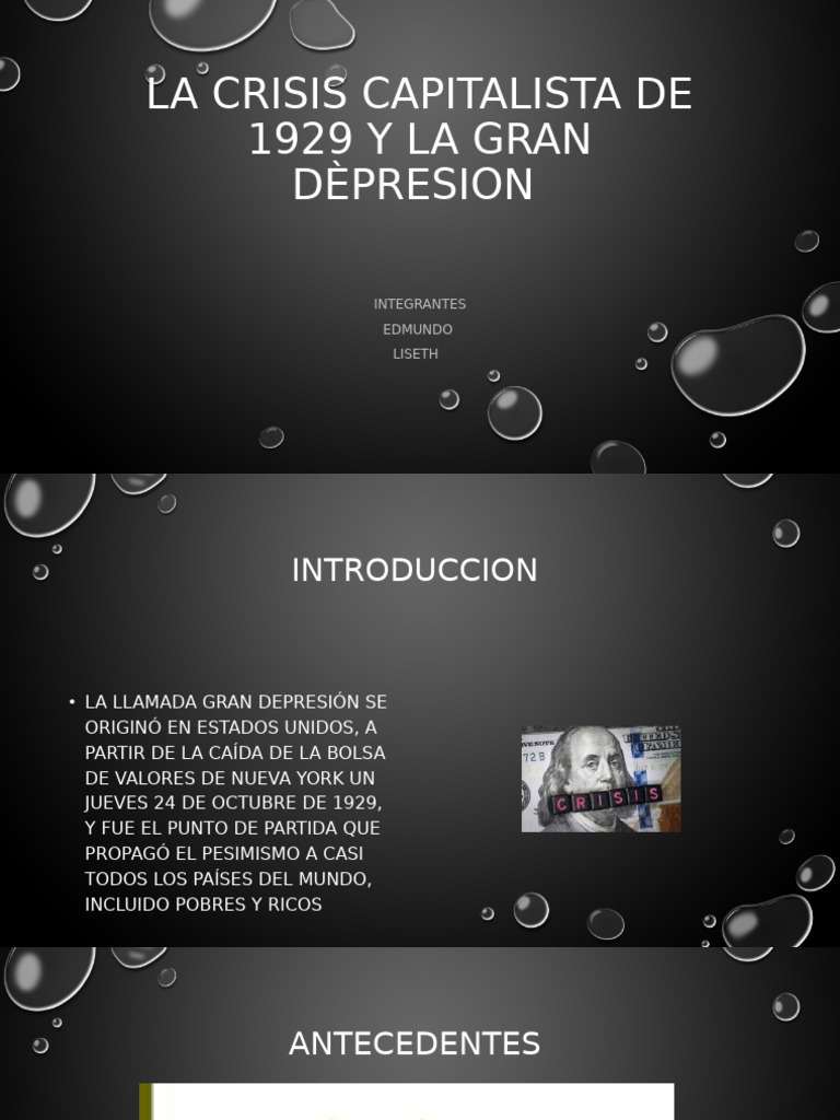 La Crisis Capitalista de 1929 y La Gran | PDF | Gran depresion | Nuevo ...