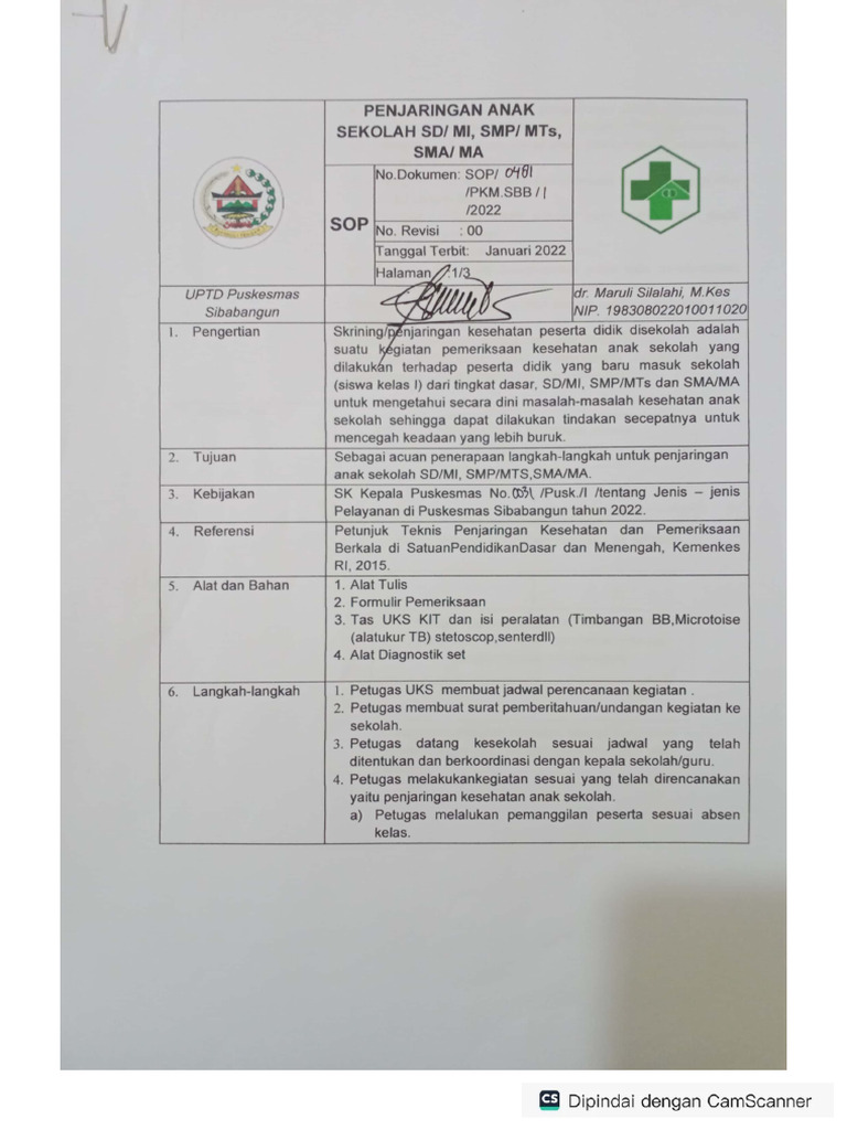 Penjaringan Anak Sekolah SDMI, SMPMTS, SMA | PDF