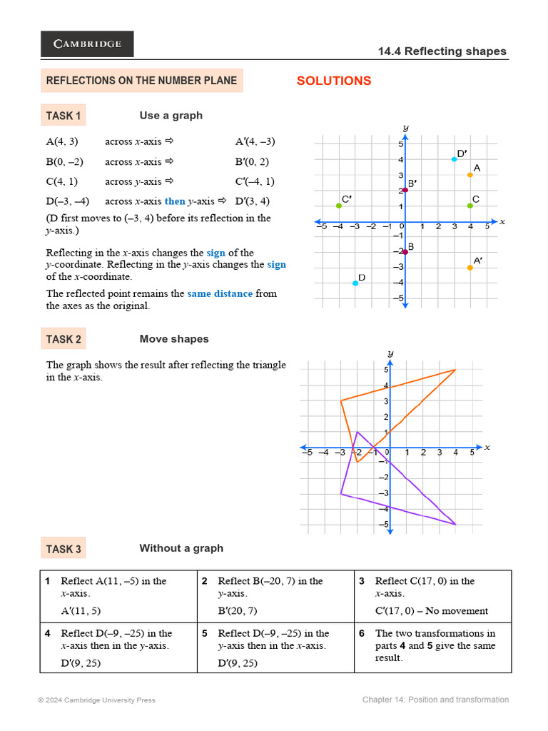 Triangle Reflection Over X-Axis | PDF
