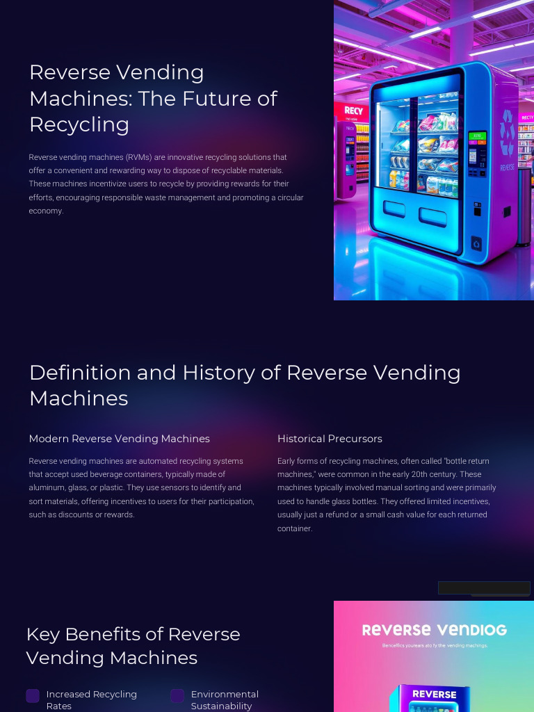 Reverse Vending Machines: Recycling Revolution | PDF | Recycling ...