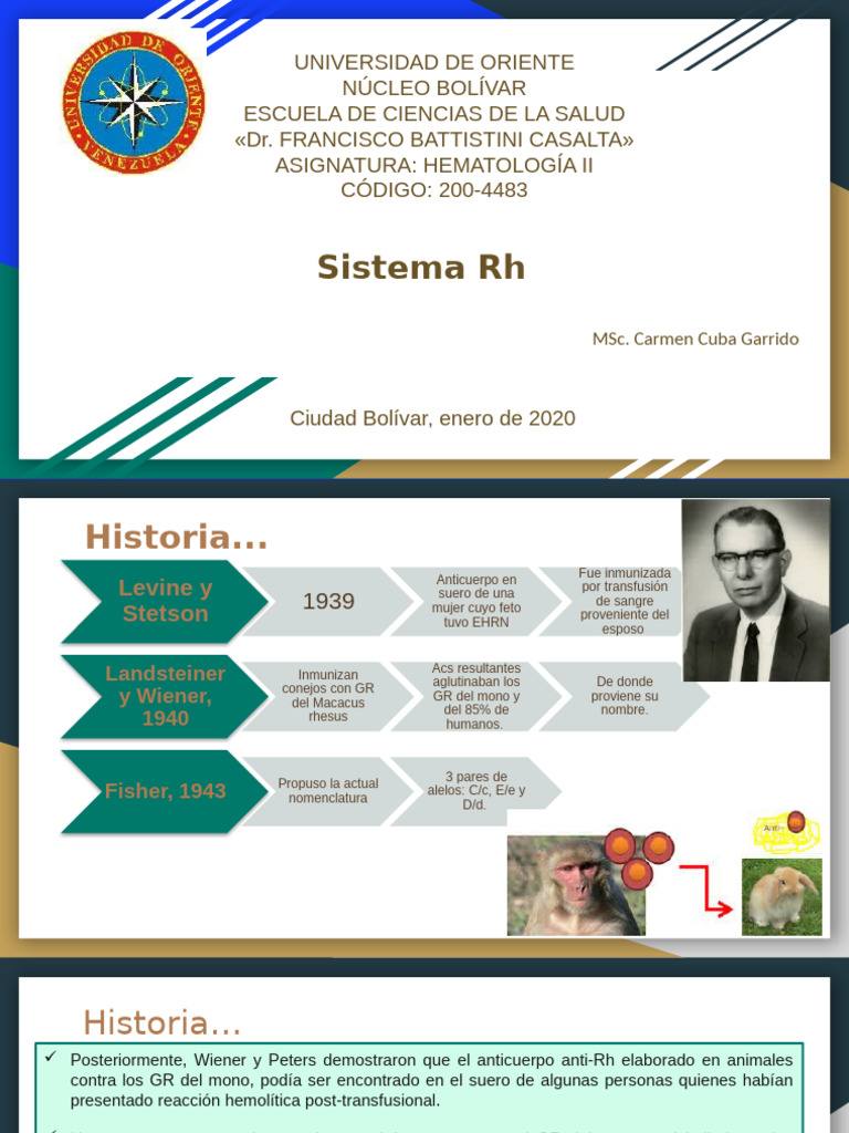 Importancia del Sistema Rh en Hematología | PDF | Anticuerpo | Antígeno