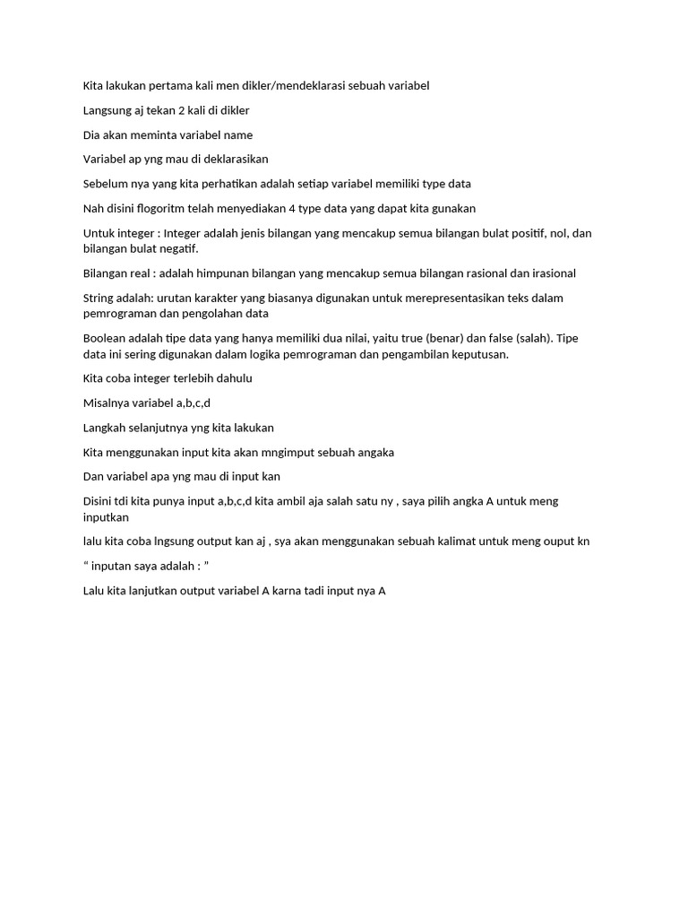 Tutorial Coding Untuk Pemula Menggunakan Flowgorithm | PDF | Komputer