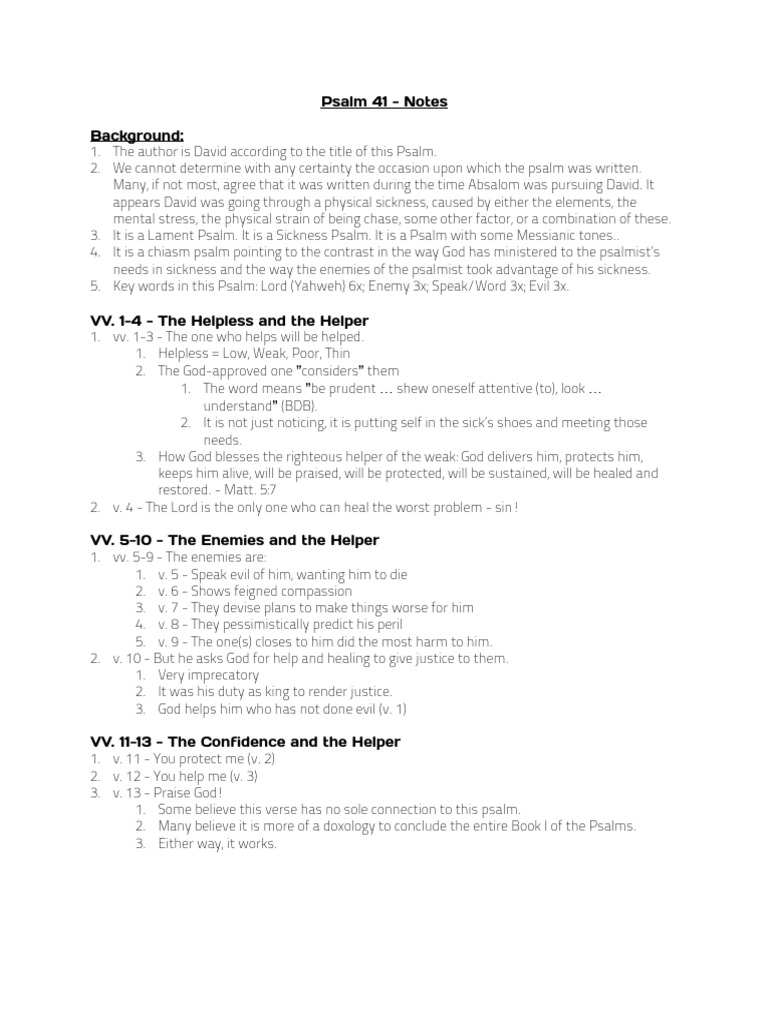 Psalm 41 Pdf