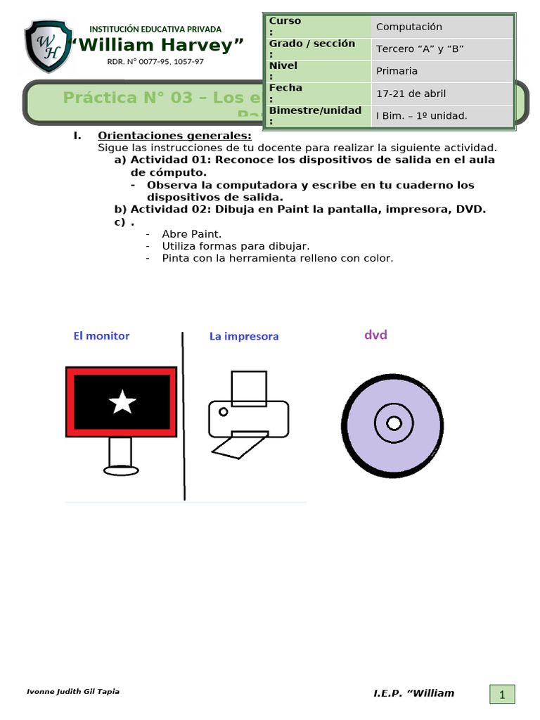 Actividades de Hardware para Primaria | PDF
