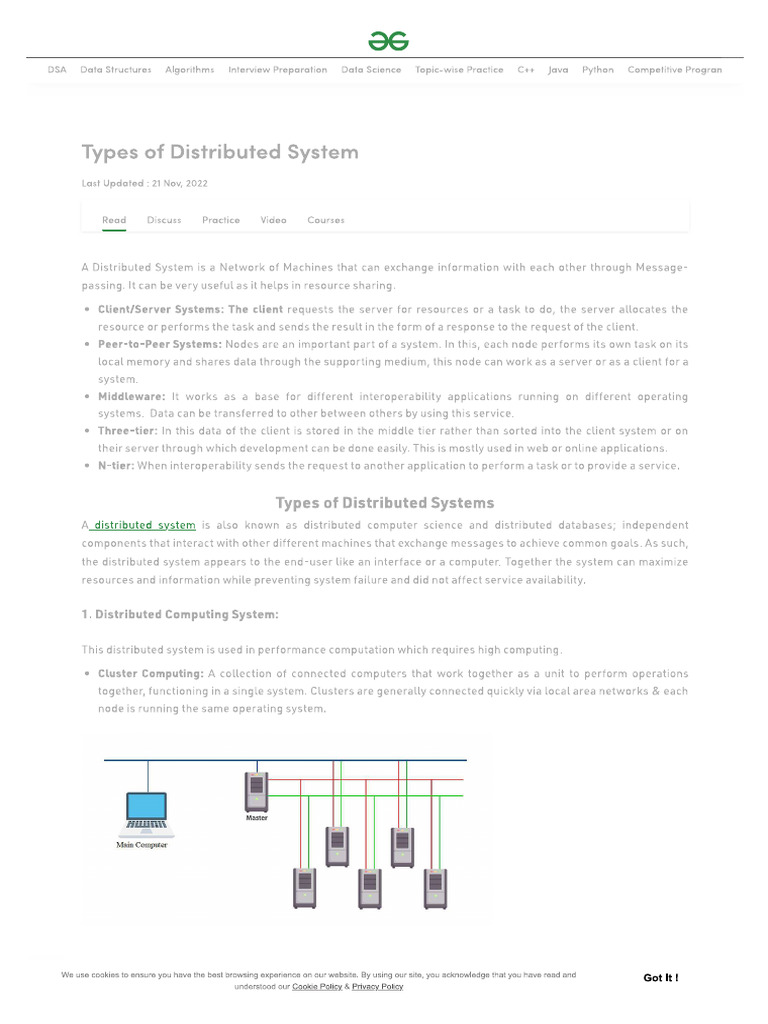 Types of Distributed System | PDF