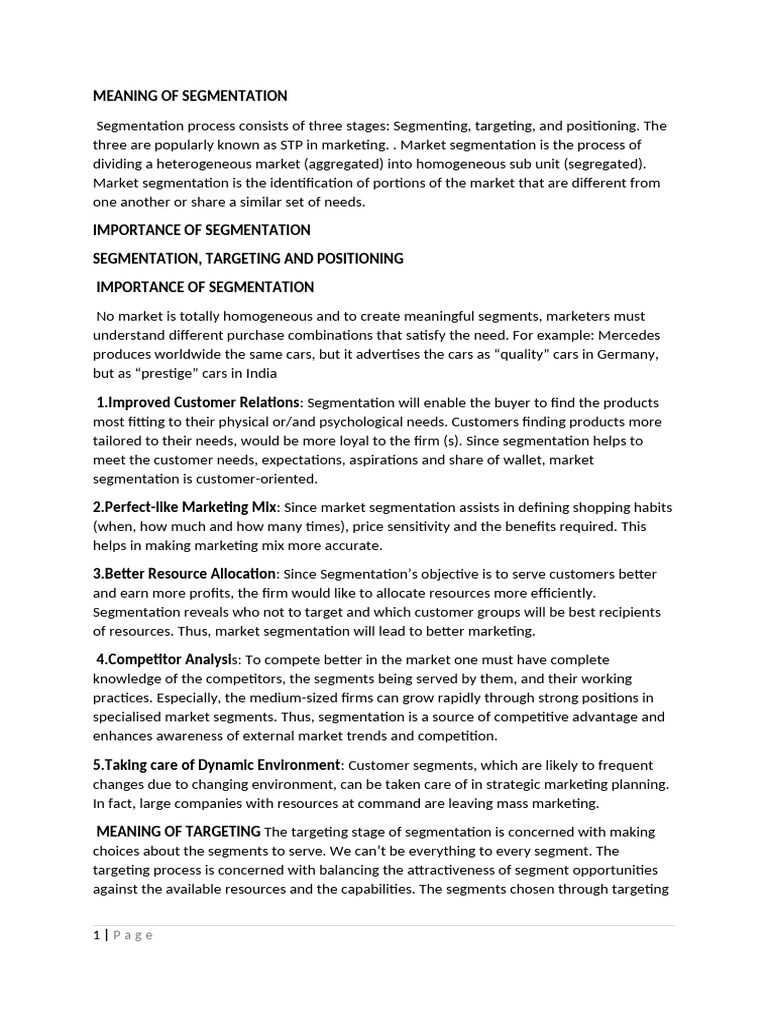 Understanding Market Segmentation | PDF | Marketing | Green Economy