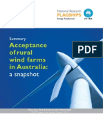 Summary - Acceptance of Rural Wind Farms in Australia A Snapshot - CSIRO2012