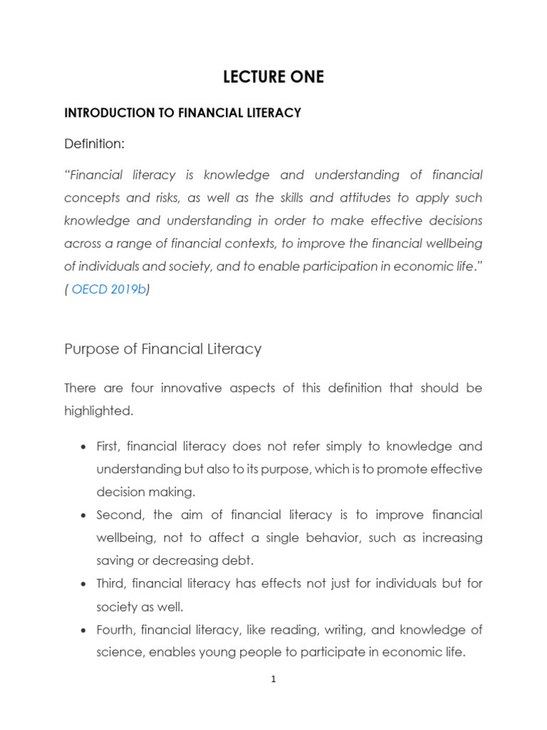 Understanding Financial Literacy Basics | PDF | Expense | Balance Sheet