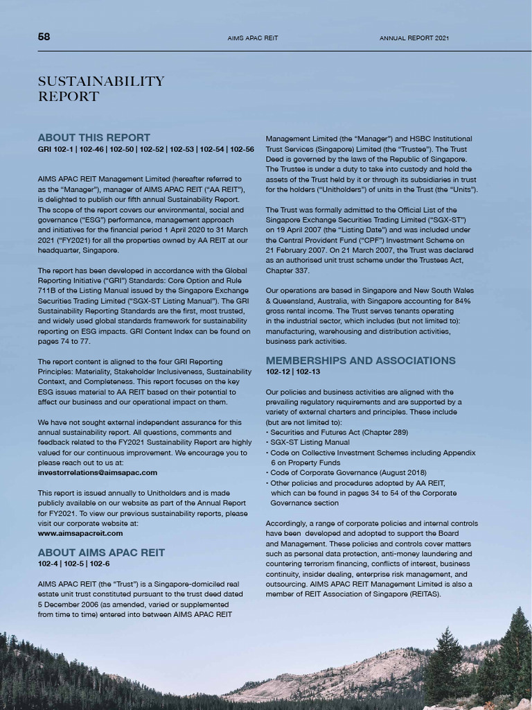AIMS SustainabilityReportFY2021 | PDF | Sustainability | Efficient ...