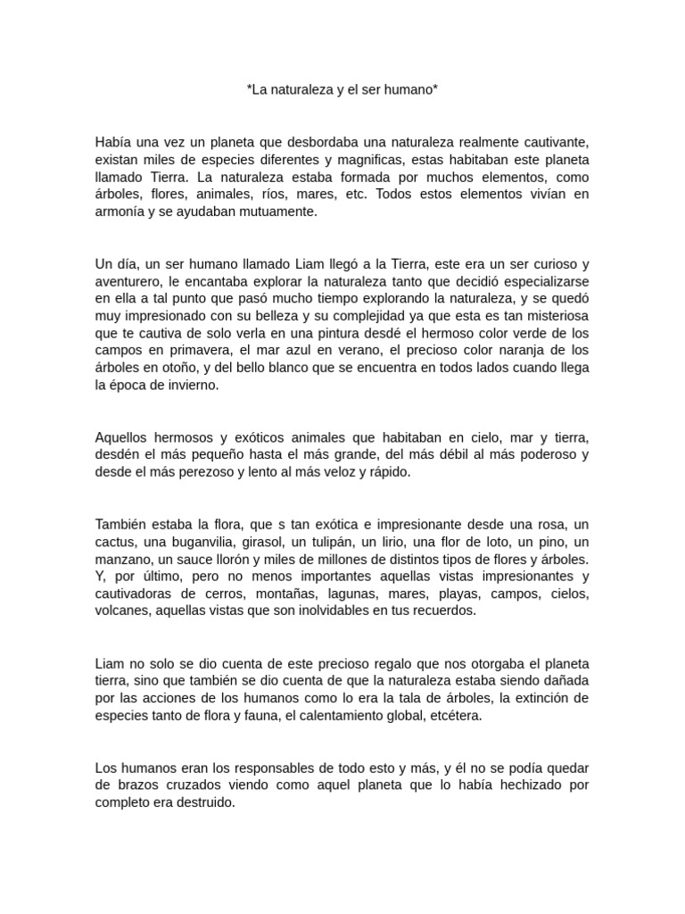 La Naturaleza y El Ser Humano | PDF | Naturaleza | Residuos
