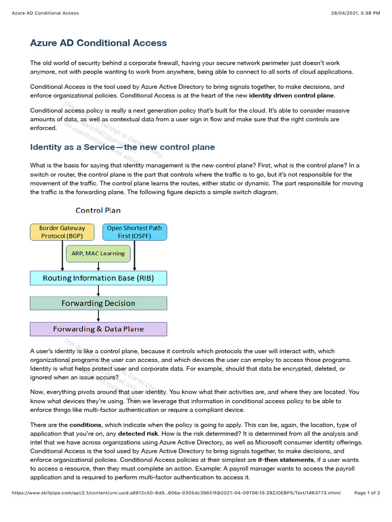 Azure AD Conditional Access - Page 5 | PDF | Active Directory | Secure ...