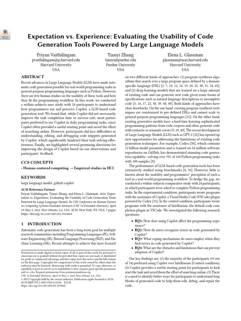 Usability of LLM Code Generation Tools | PDF | Computer Programming ...