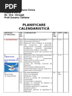 Planificare Anuala Cultura Civica Clasa A Viii-A