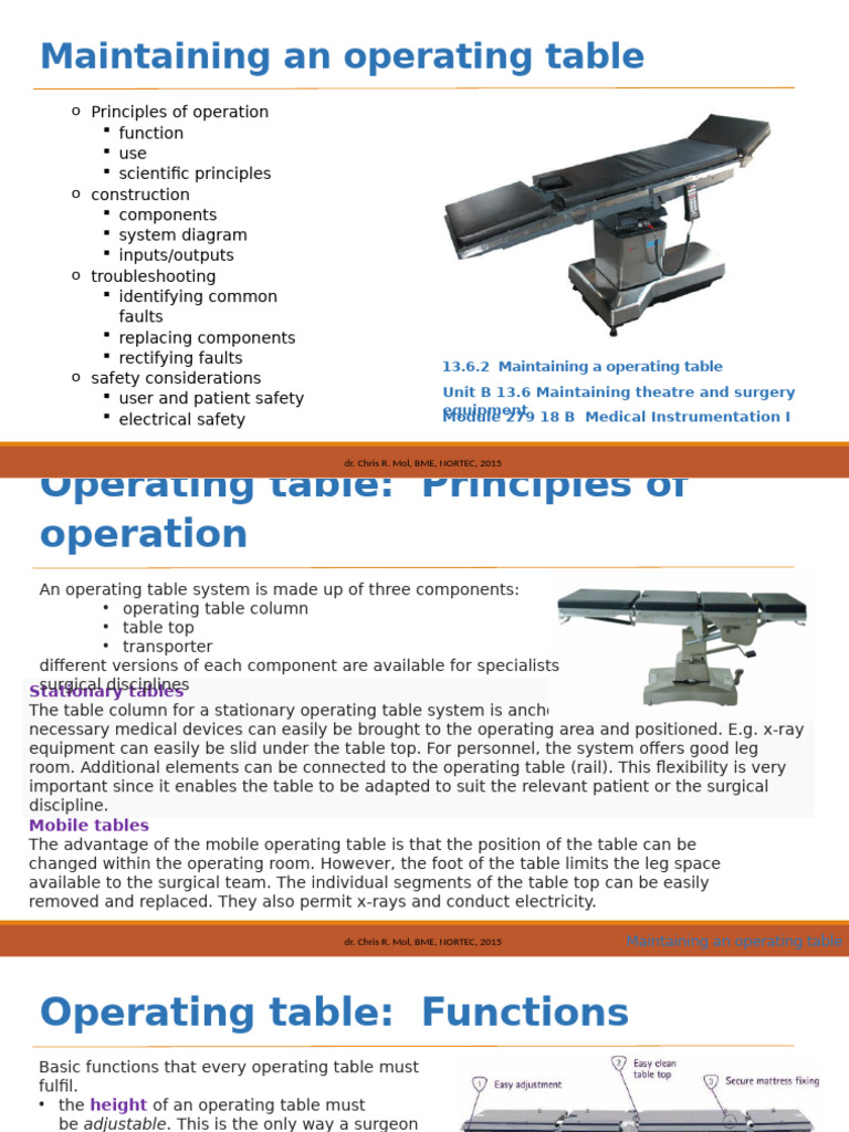 CM Operating Table PP | PDF | Manufactured Goods | Equipment