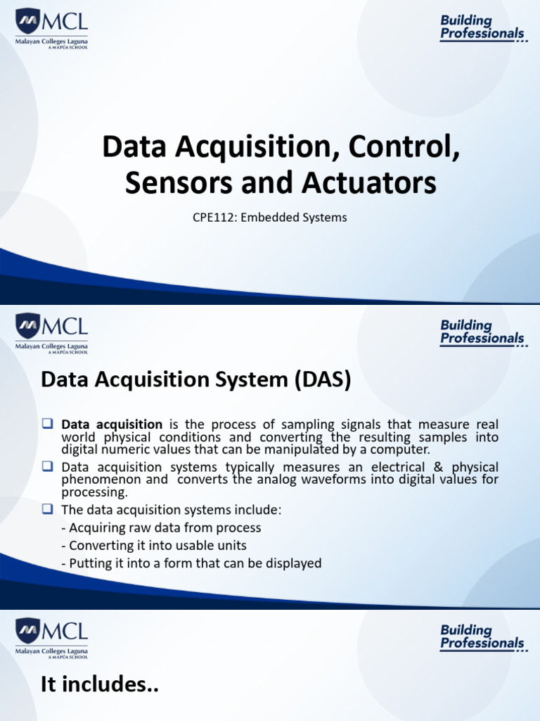 Data Acquisition Systems Overview | PDF | Analog To Digital Converter ...