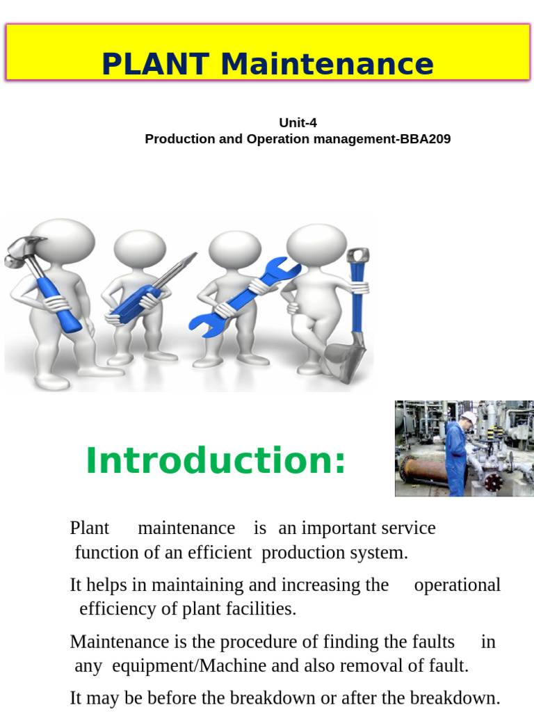 Importance of Plant Maintenance | PDF | Safety | Systems Engineering