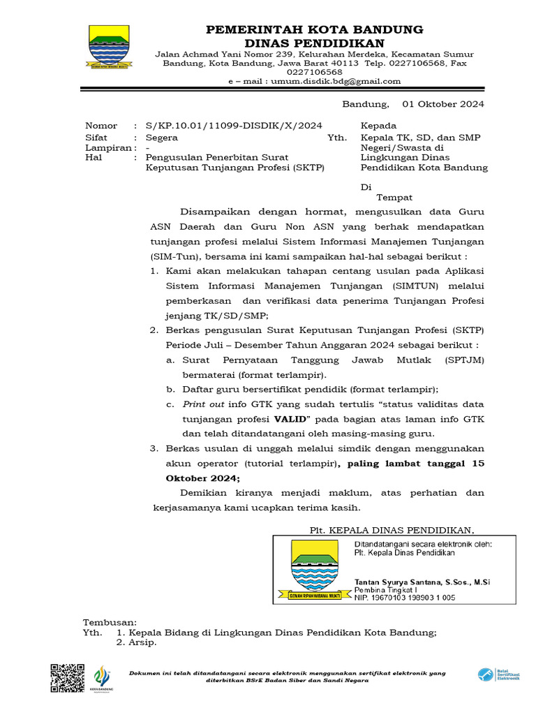 Surat Edaran SKTP | PDF