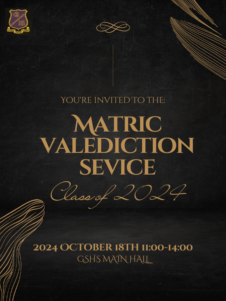 2024 Matric Valediction Invitation | PDF