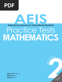 AEIS Practice Tests MATHEMATICS Secondary 2 Set 1