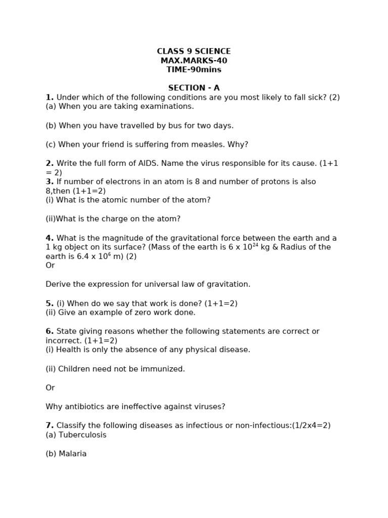 Class 9 Science Pdf Atoms Proton