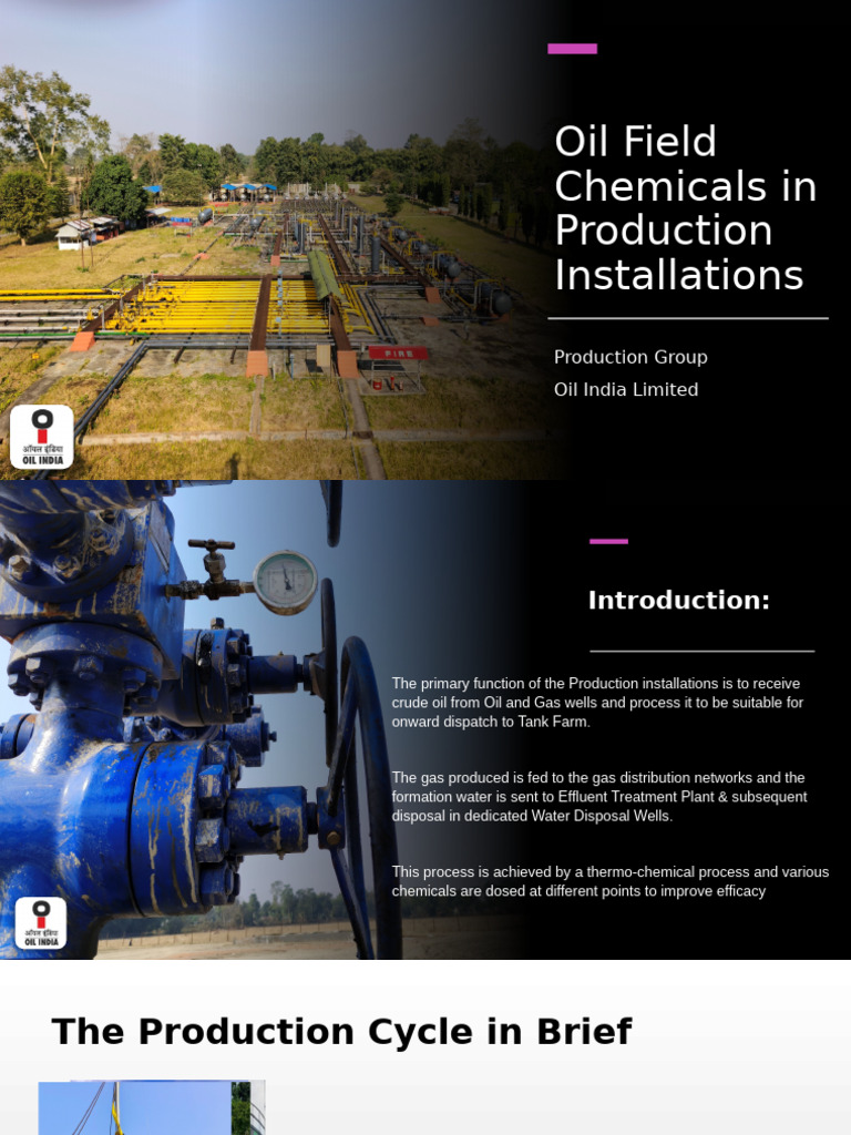 Oil Field Production Chemicals Overview | PDF | Oil | Petroleum