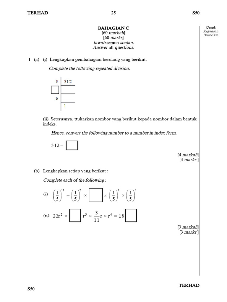 Tingkatan 3 Bahagian C Soalan | PDF
