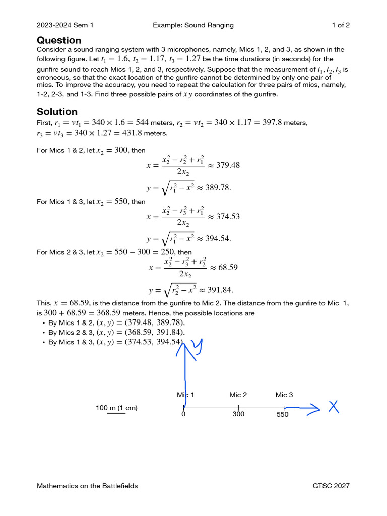 Sound Ranging System Analysis | PDF | Teaching Methods & Materials