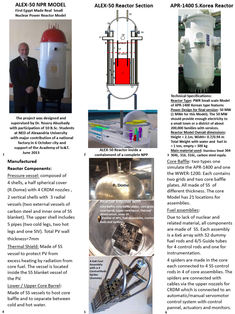 ALEX-50: Egypt's First Small Nuclear Reactor Model | PDF | Nuclear Fuel ...
