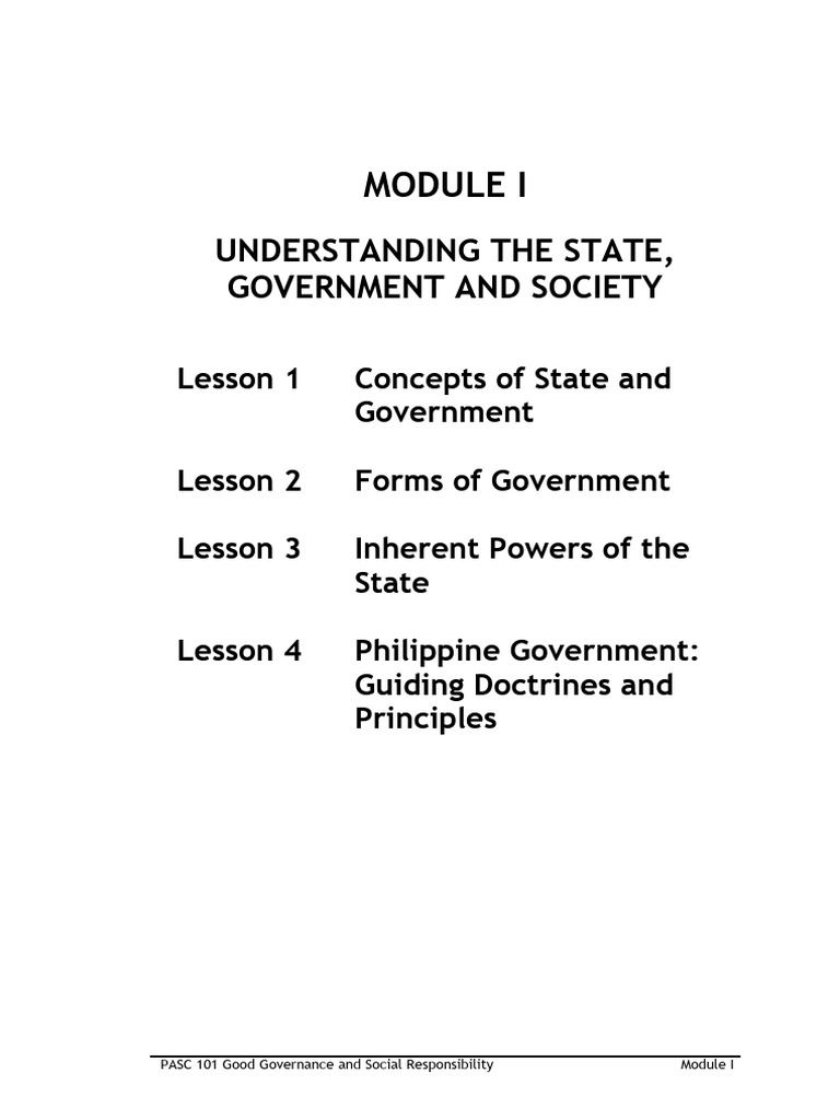 Understanding State and Government Concepts | PDF | State (Polity ...