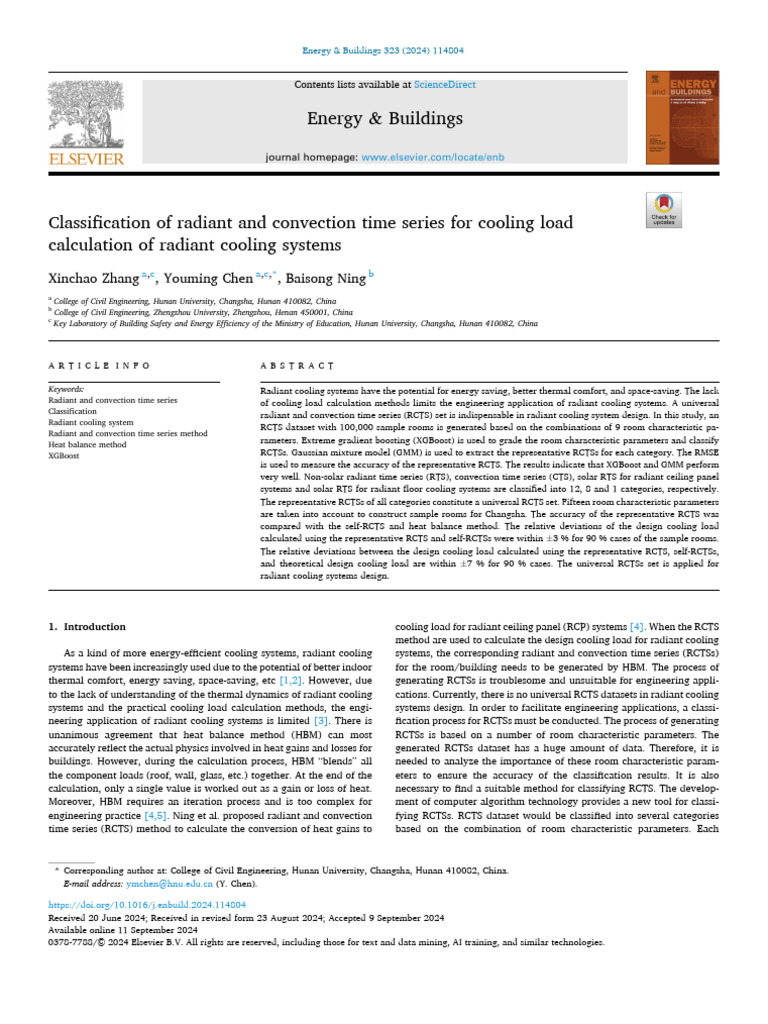 Radiant Cooling Load Calculation Methods | PDF | Statistical ...