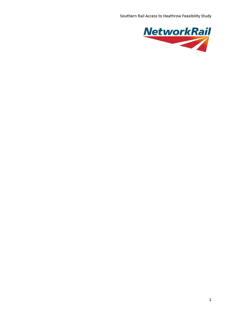 Southern Rail Access To Heathrow Feasibility Study | PDF | Economies ...
