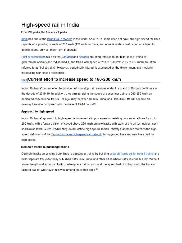 Bullet Train in India | PDF | High Speed Rail | Rail Transport