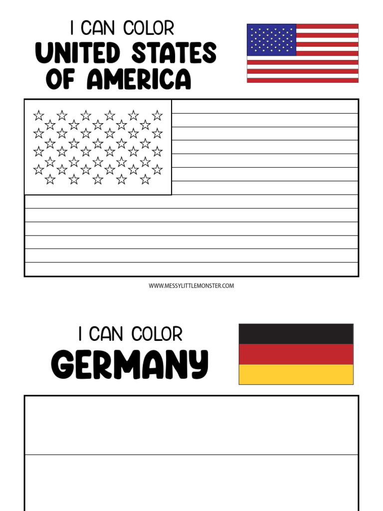 Flag Coloring Pages for Kids | PDF | Home & Garden