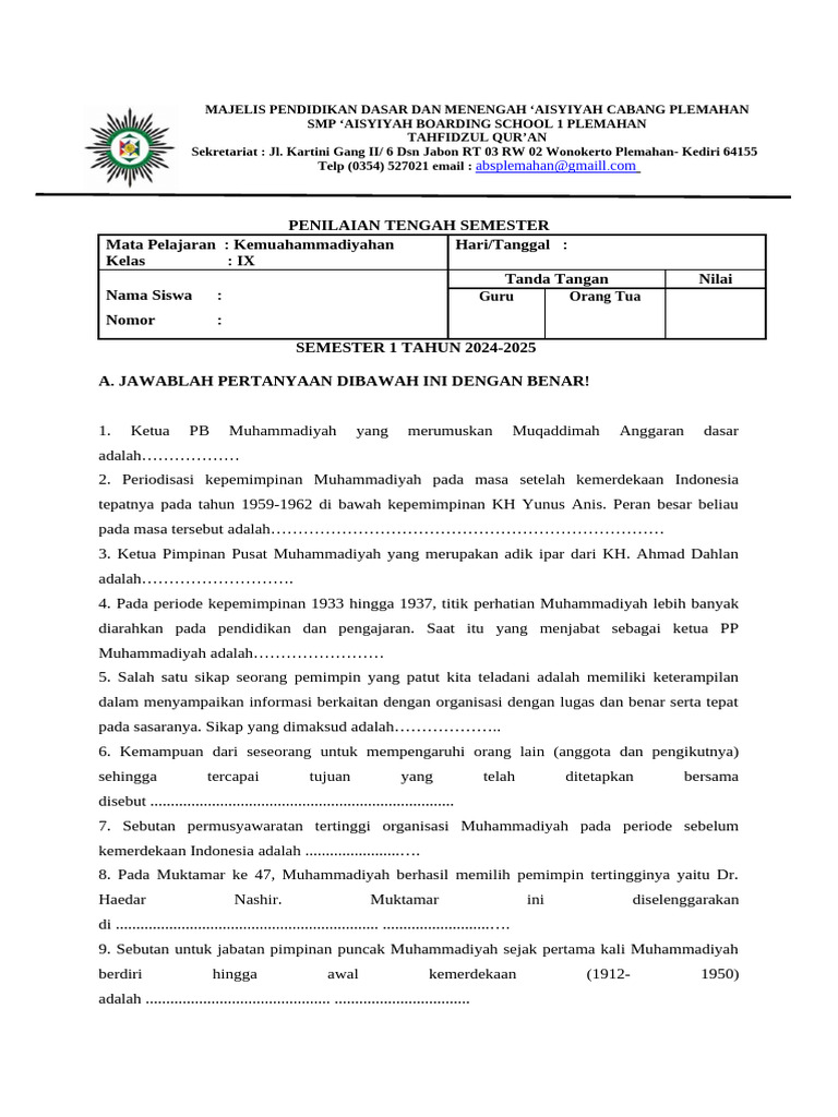 Pemimpin dan Prinsip Muhammadiyah | PDF