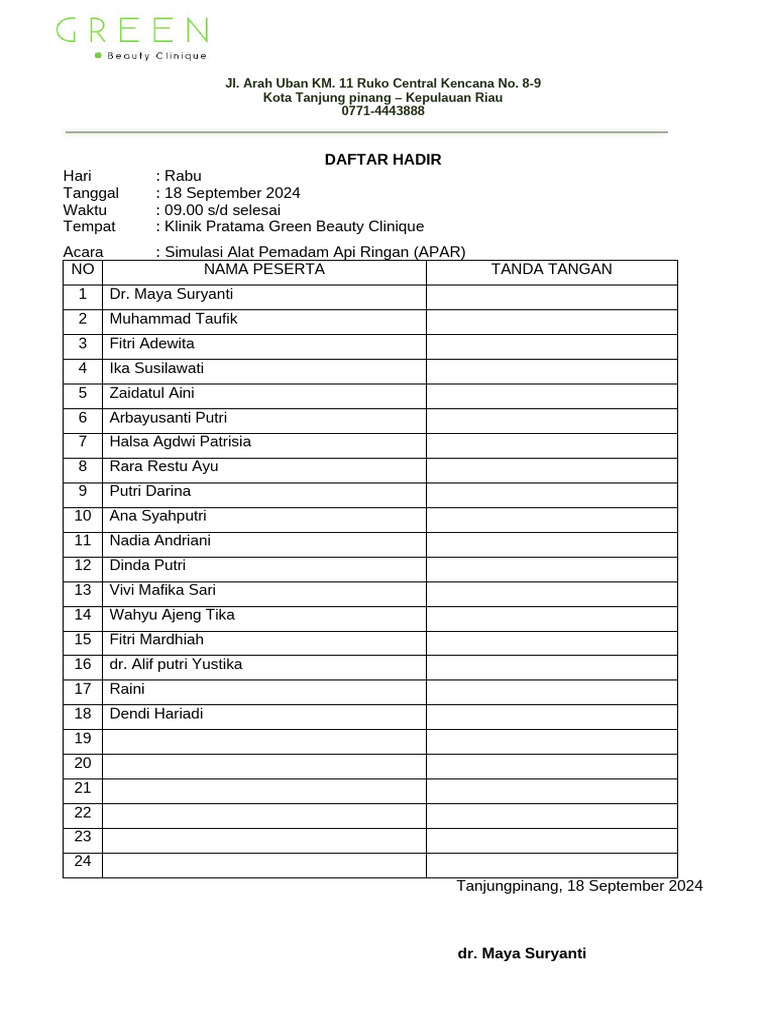 Simulasi APAR dan Code Red Tanjungpinang | PDF