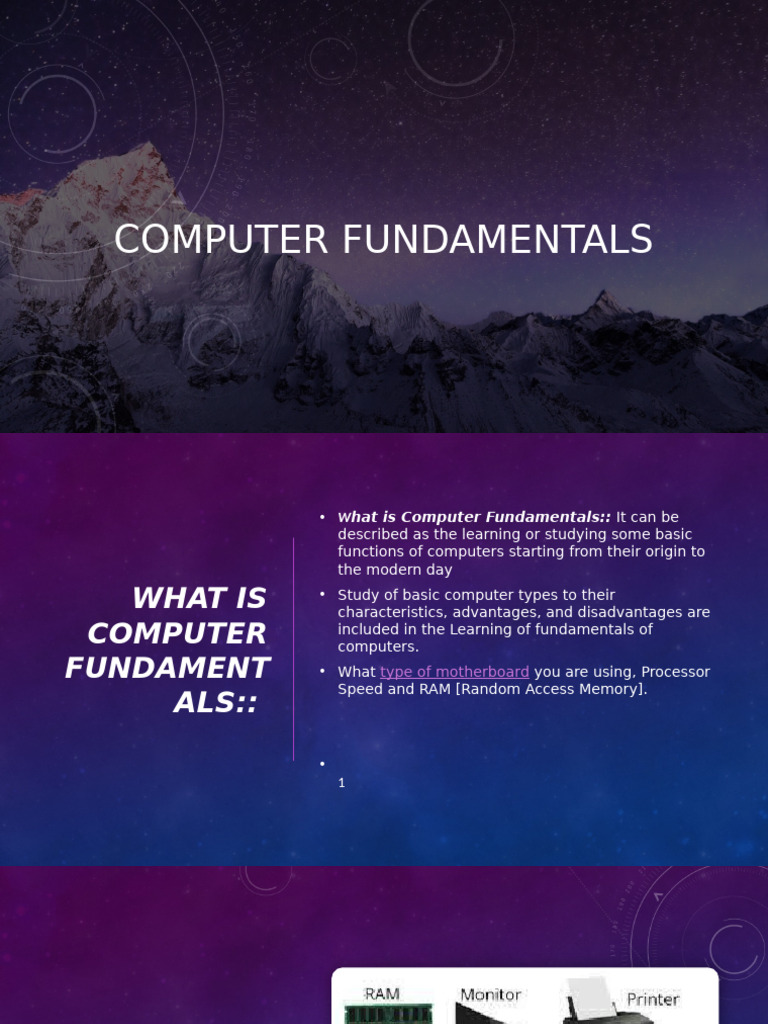 Computer fundamentals ppt | PDF